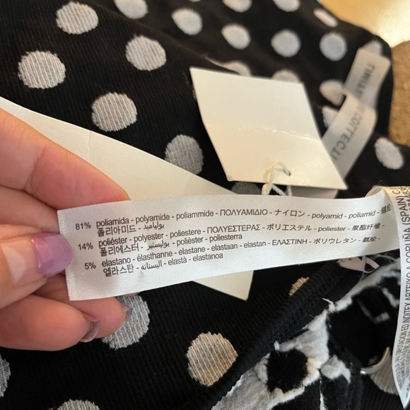 NWT Zara Polka Dot O-ring Cut Out Bodysuit M/L - Picture 8 of 8